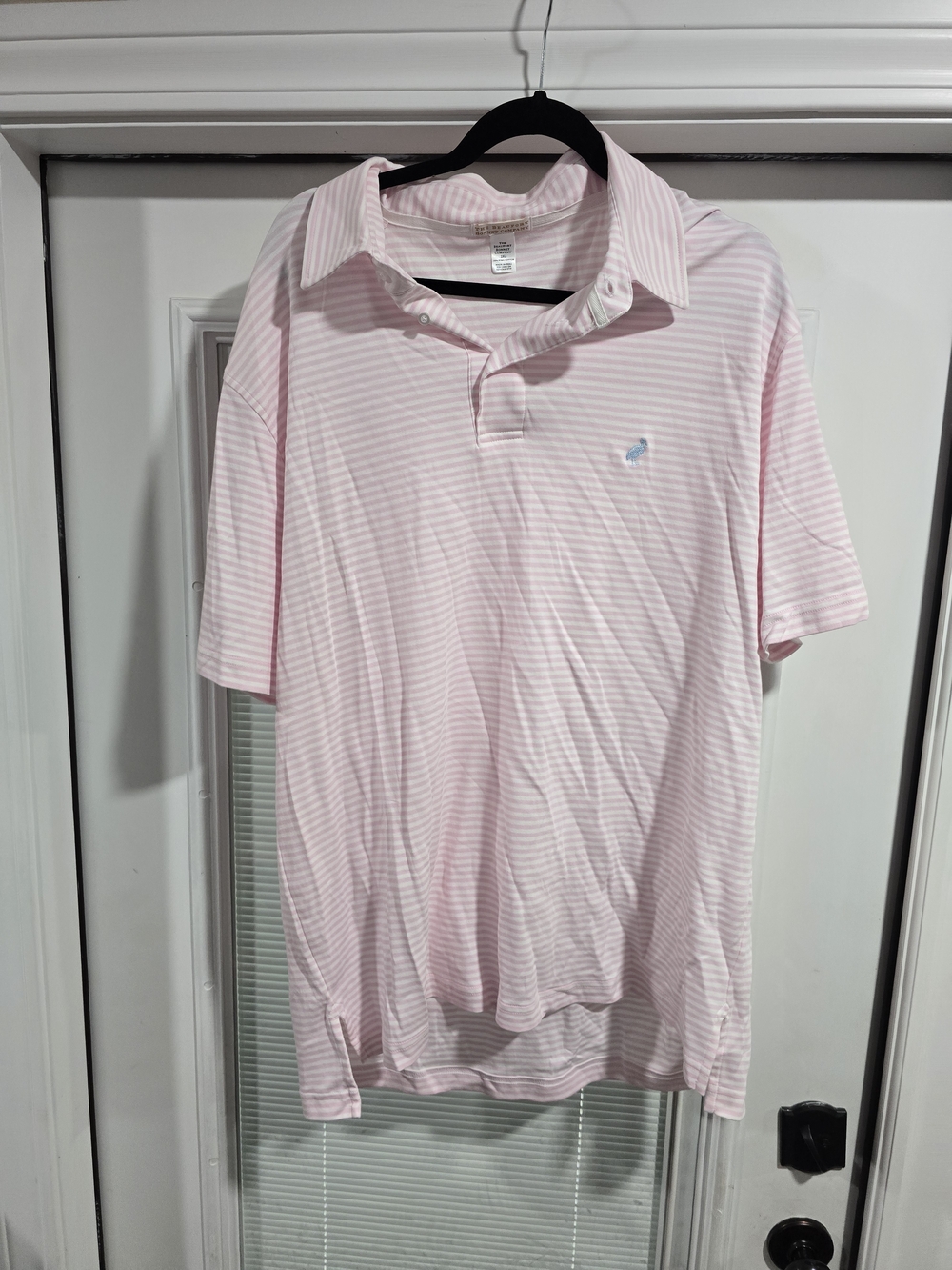 The Beaufort Bonnet Company Men's Pale Pink Striped Polo
